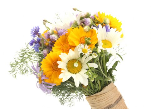A beautiful bouquet of assorted flowers ready for delivery.